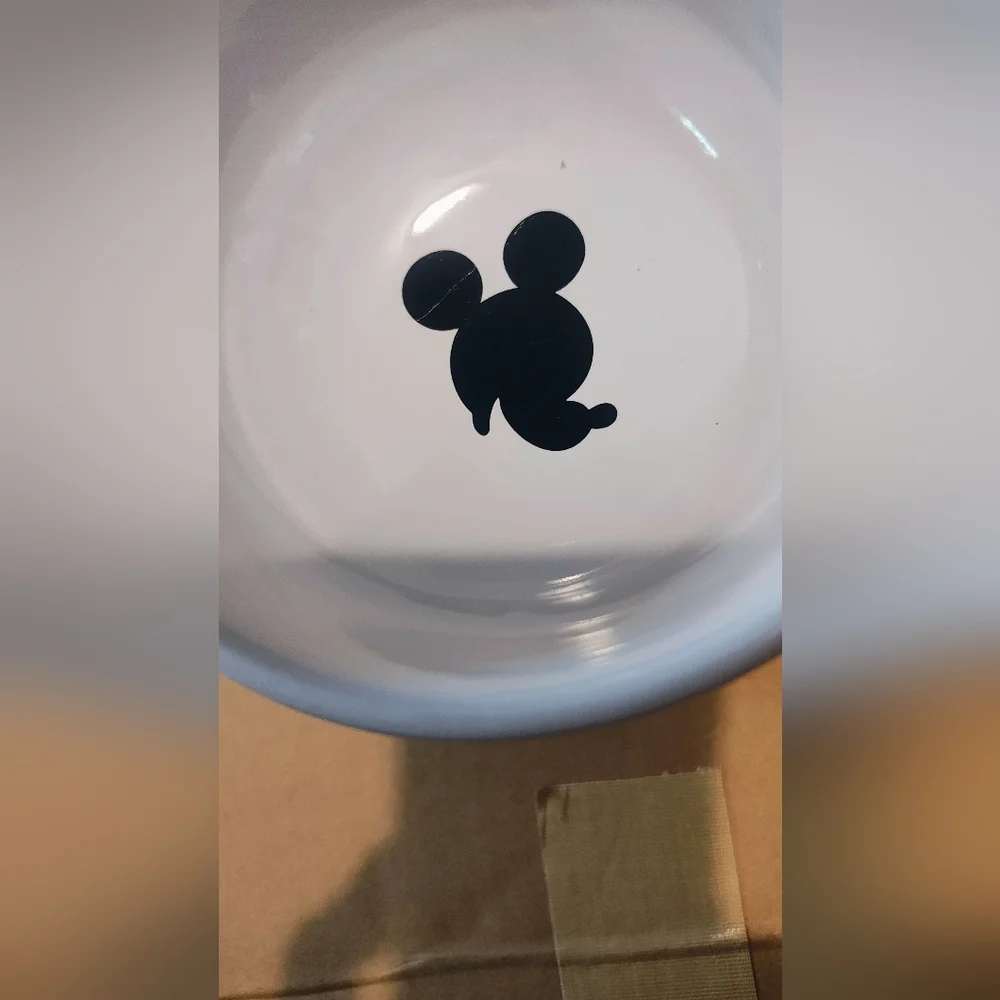 Disney Mickey Mouse Tall Shape On-Skid Elevated Ceramic Cat Bowl.